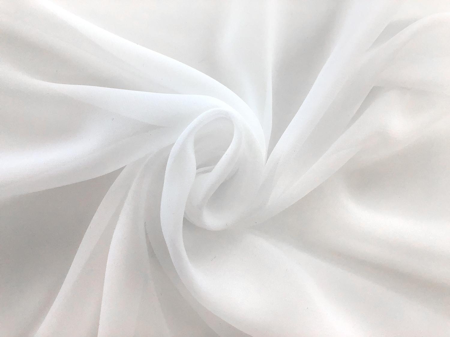 Japanese Polyester Chiffon in Stark White1