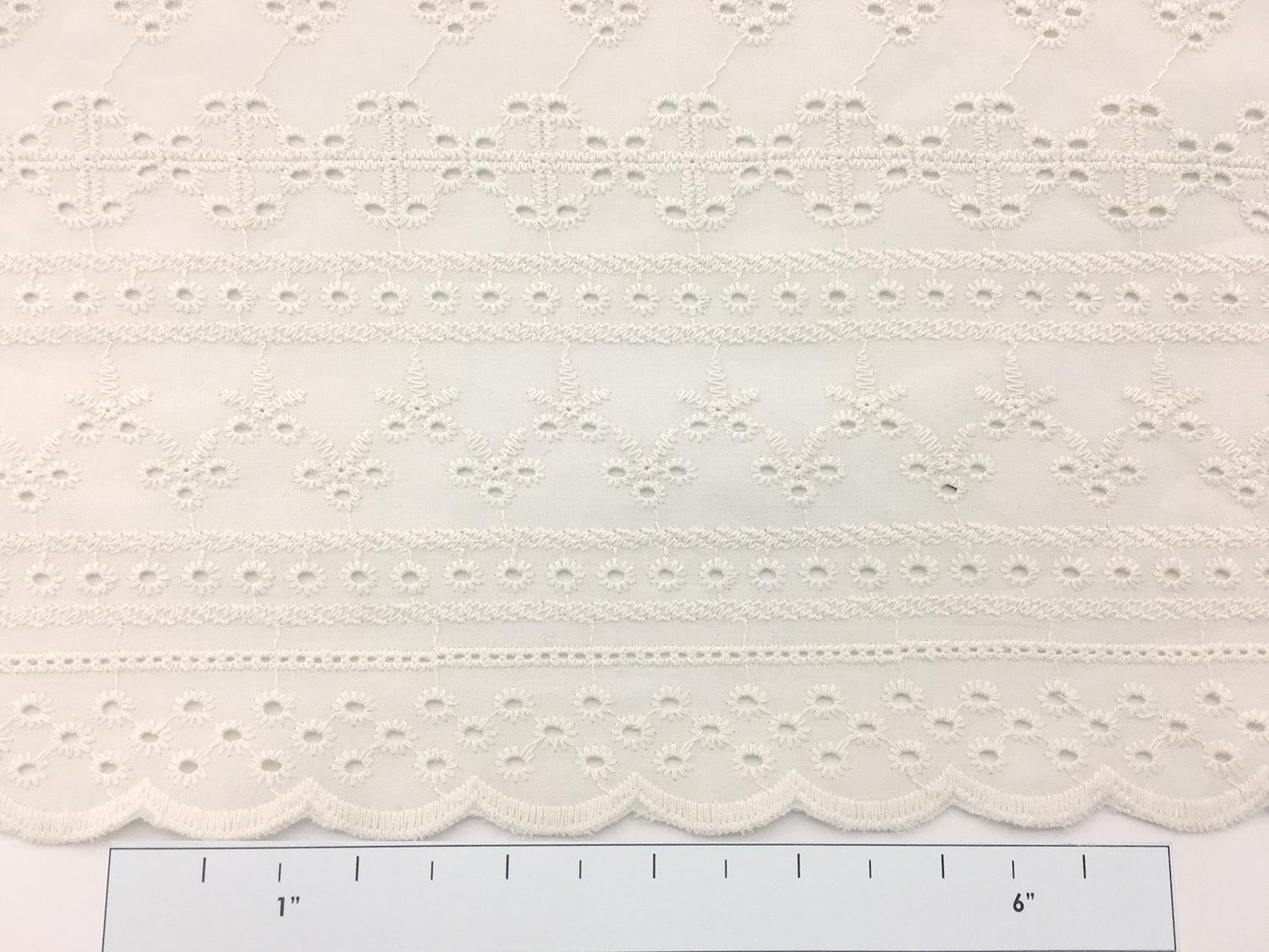 Cotton Eyelet in Antique Ivory0