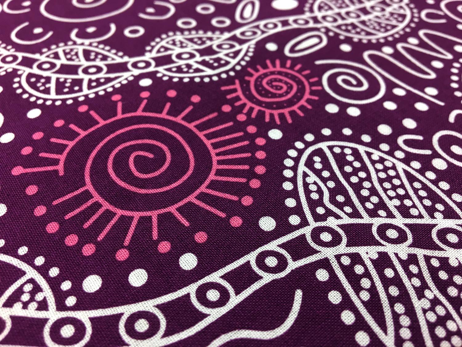 Australian Cotton Print With Aboriginal Motif2