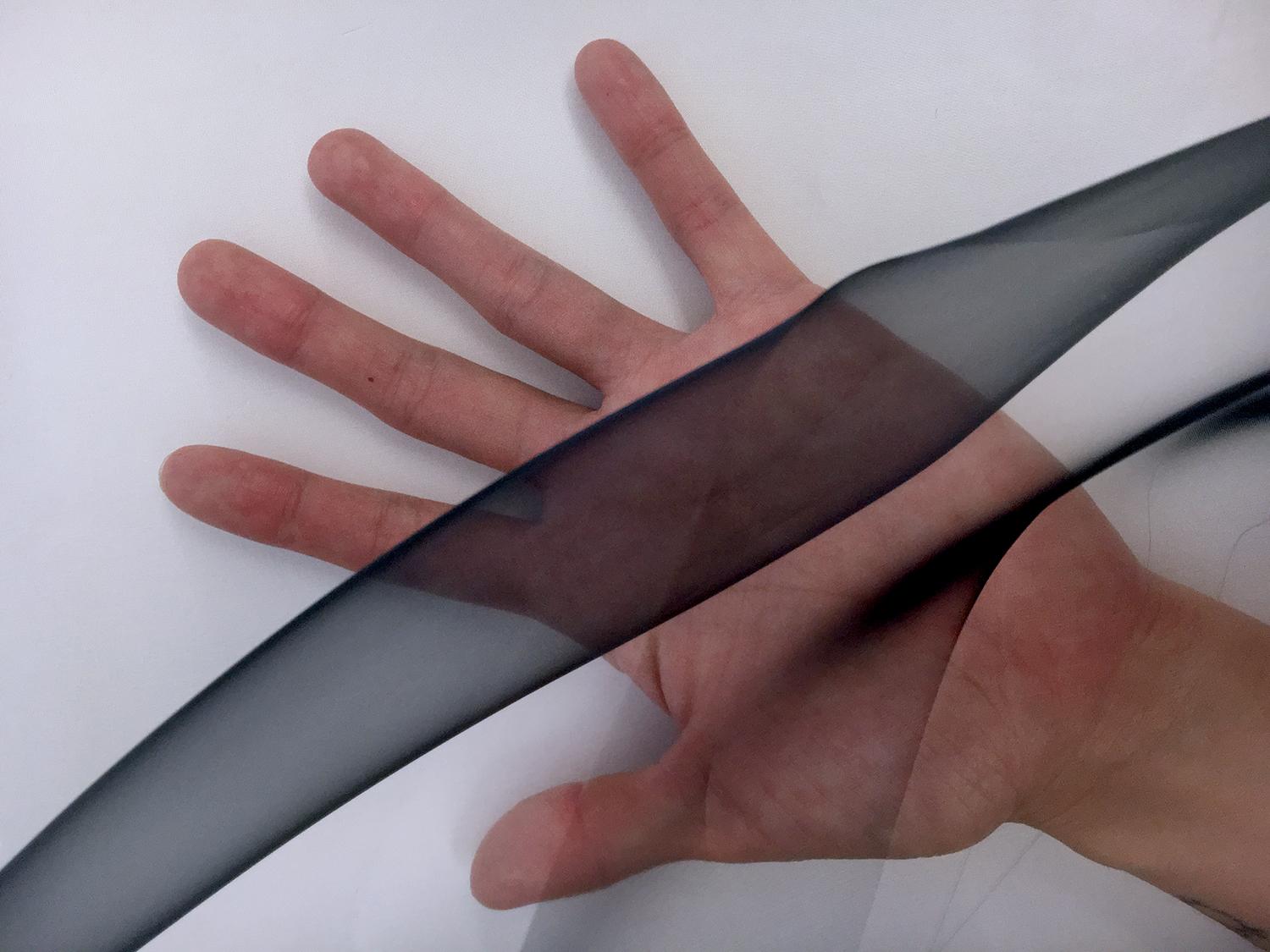 Japanese Polyester Extra Fine Organza in Black1