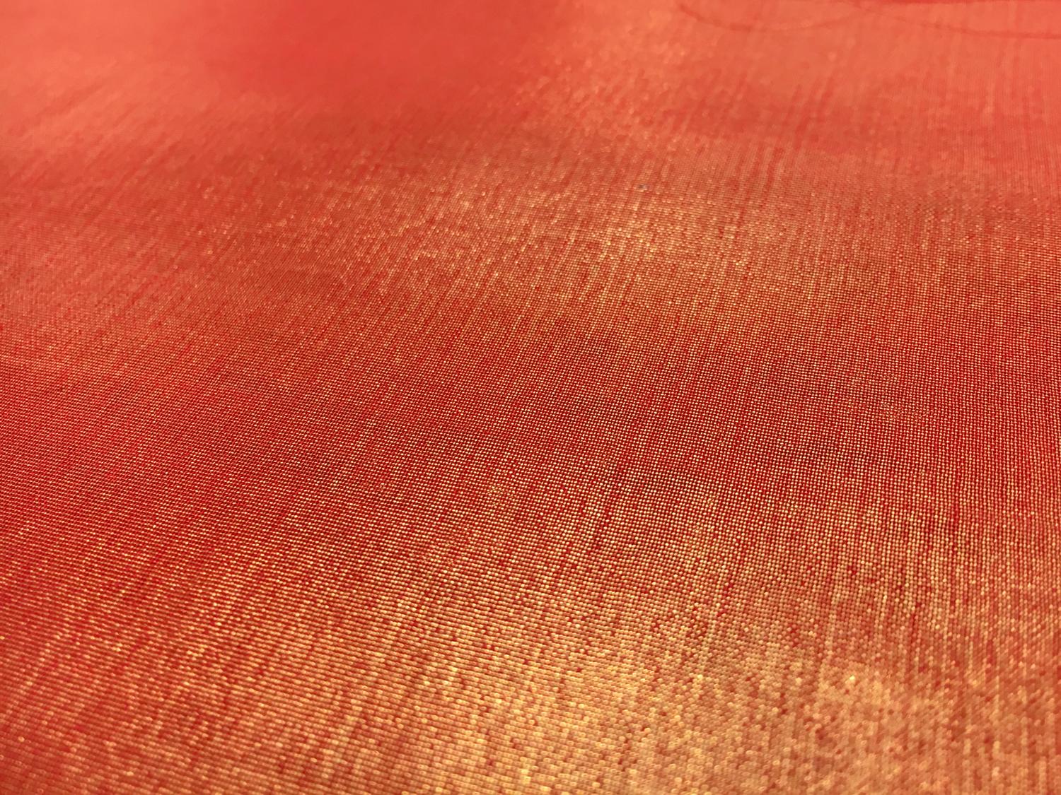 Microfiber Gold Metallic Chiffon in Scarlet2