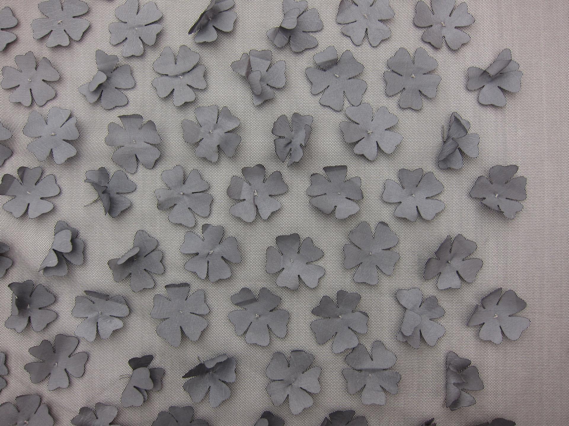 Flowers Appliqué on Tulle0