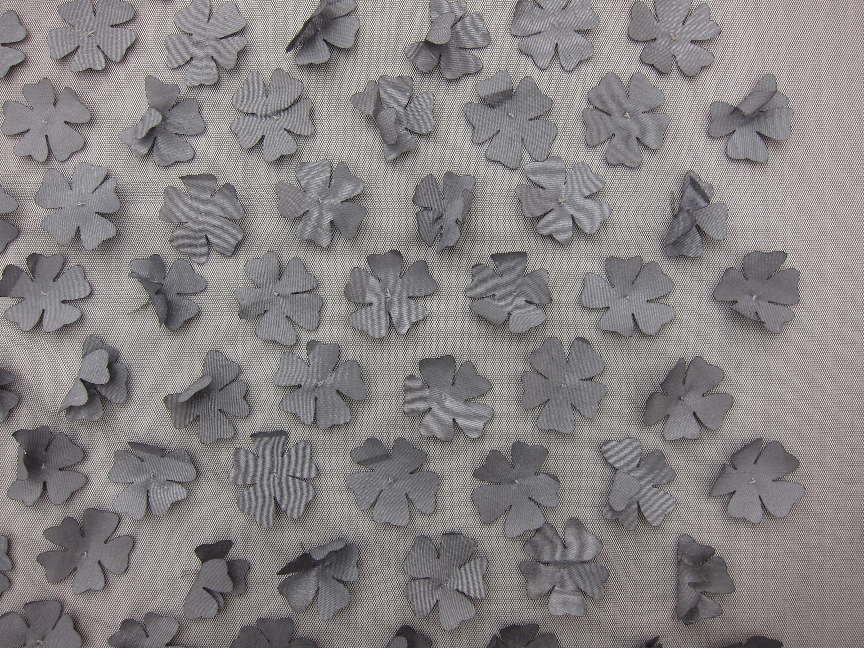 Flowers Appliqué on Tulle0