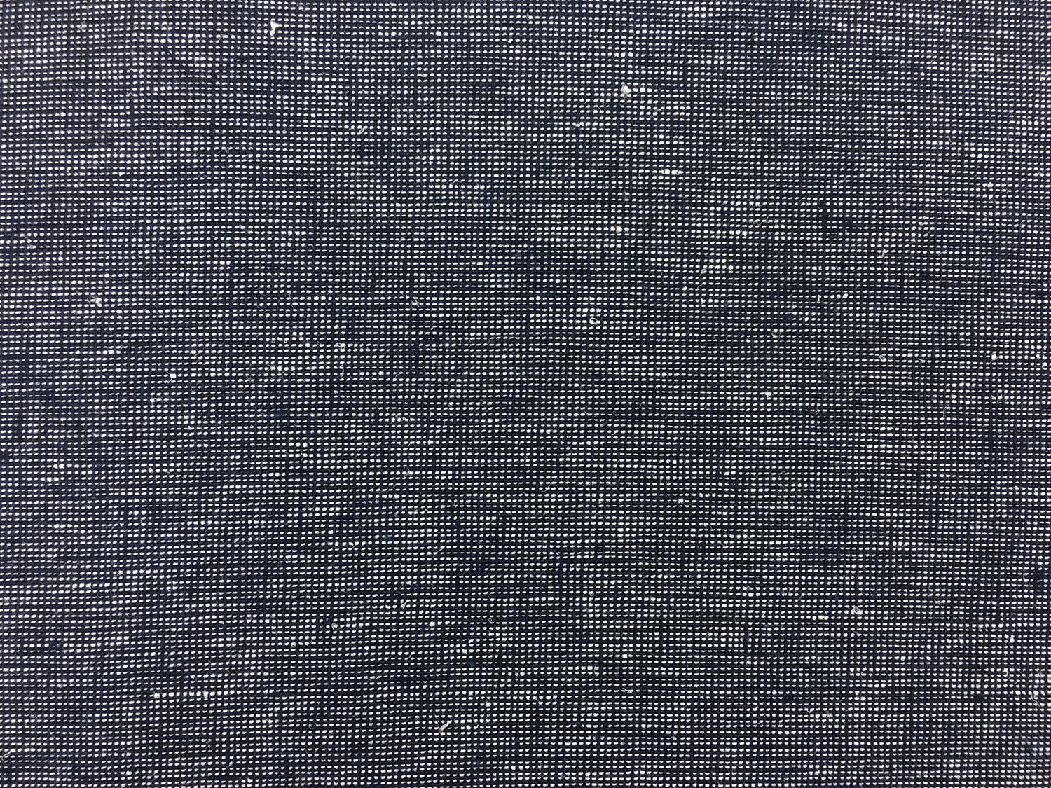 Homespun Two Toned Linen Cotton Blend in Navy 0