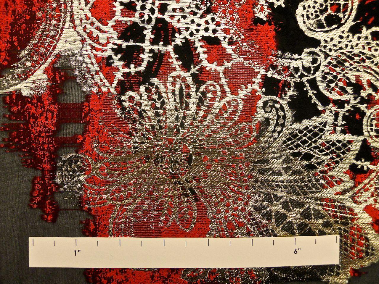 Silk Blend Metallic Fil Coupé Organza1