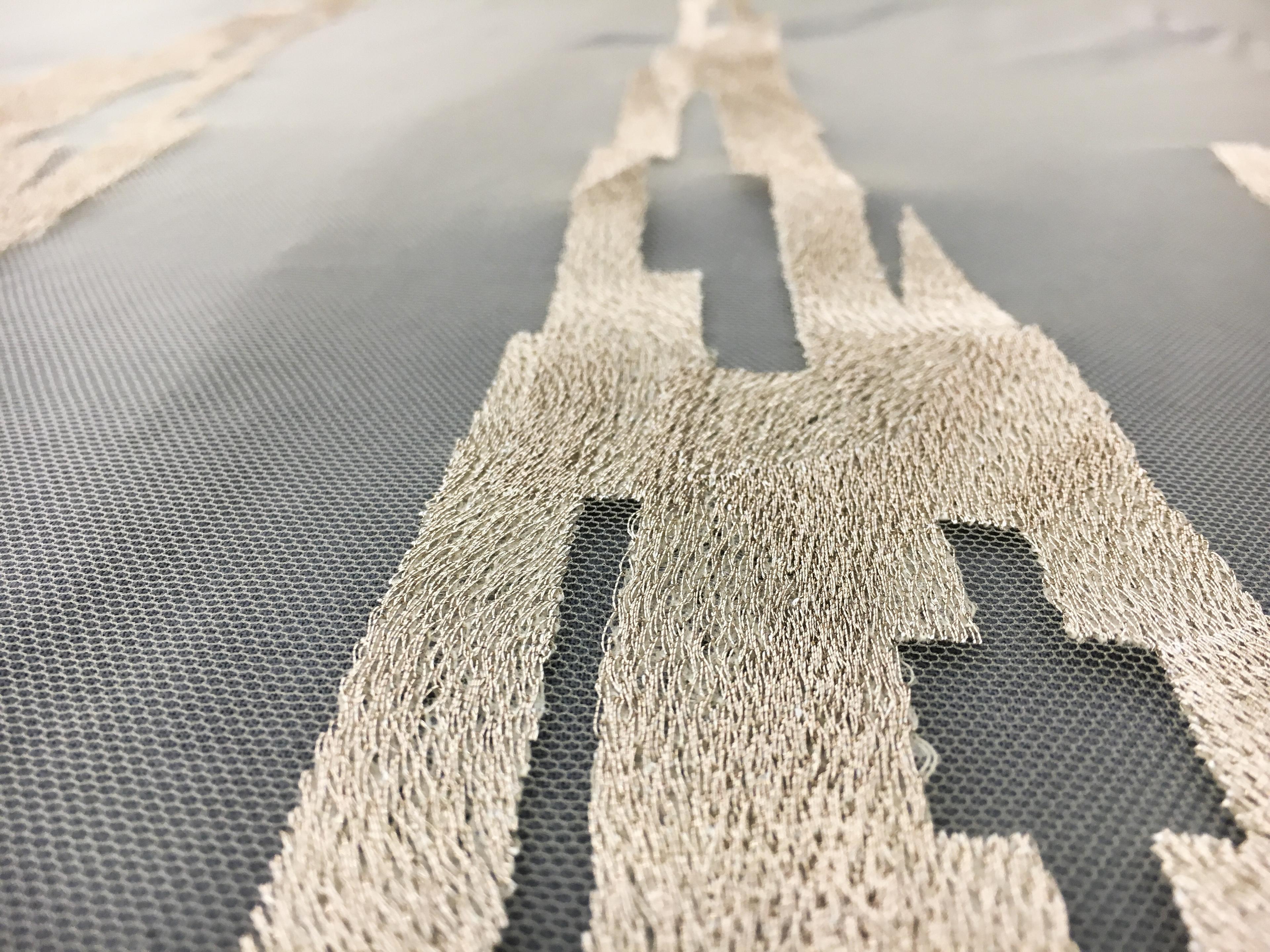 Metallic Embroidered Illusion wih Geometric Patterns2