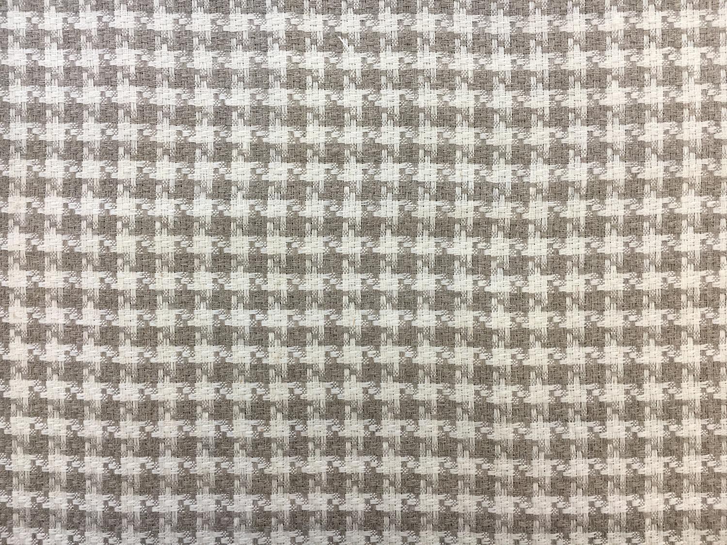 Upholstery Linen Woven Houndstooth in Natural0
