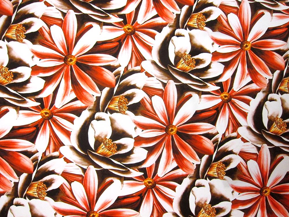 Printed Silk Charmeuse0