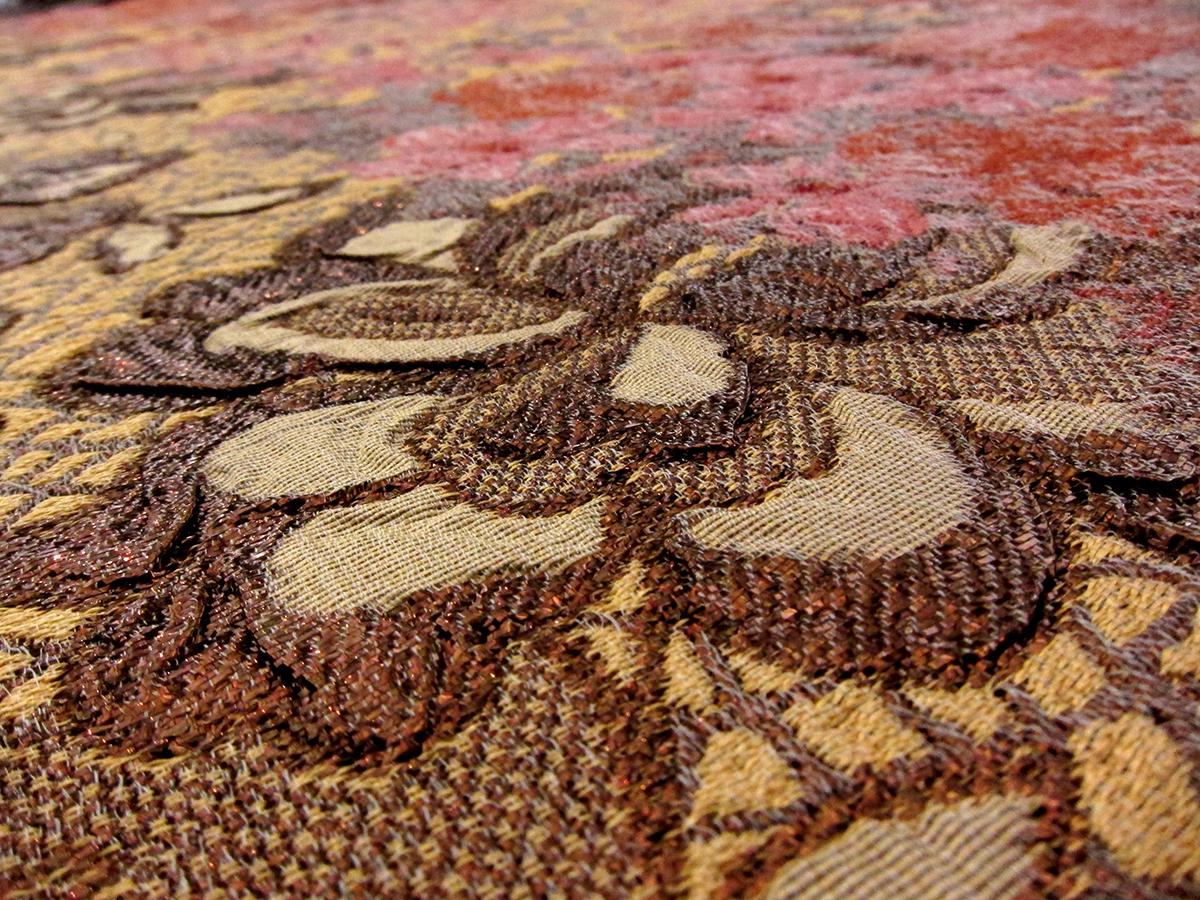 Metallic Silk Blend Organza Cloqué1