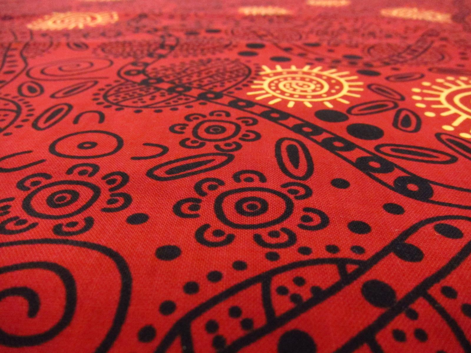 Australian Cotton Print With Aboriginal Motif2