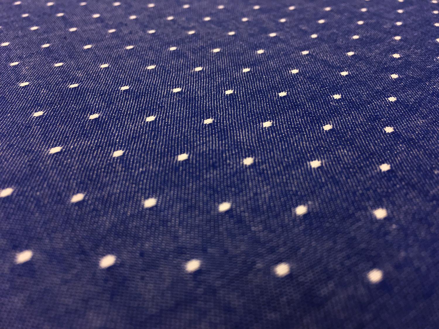 Cotton Chambray Dots In Royal2
