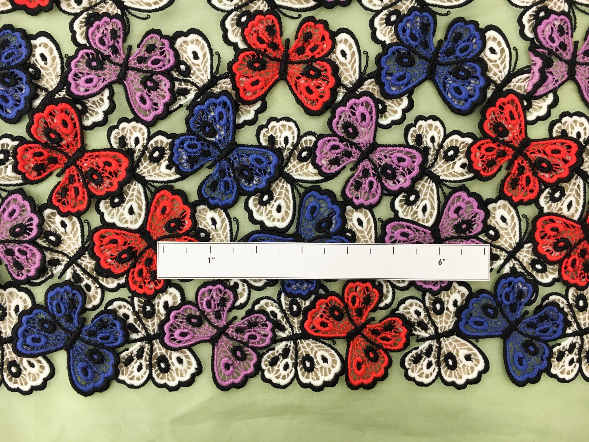 Forster Willi Embroidered and Appliquéd Butterflies on Silk Organza1