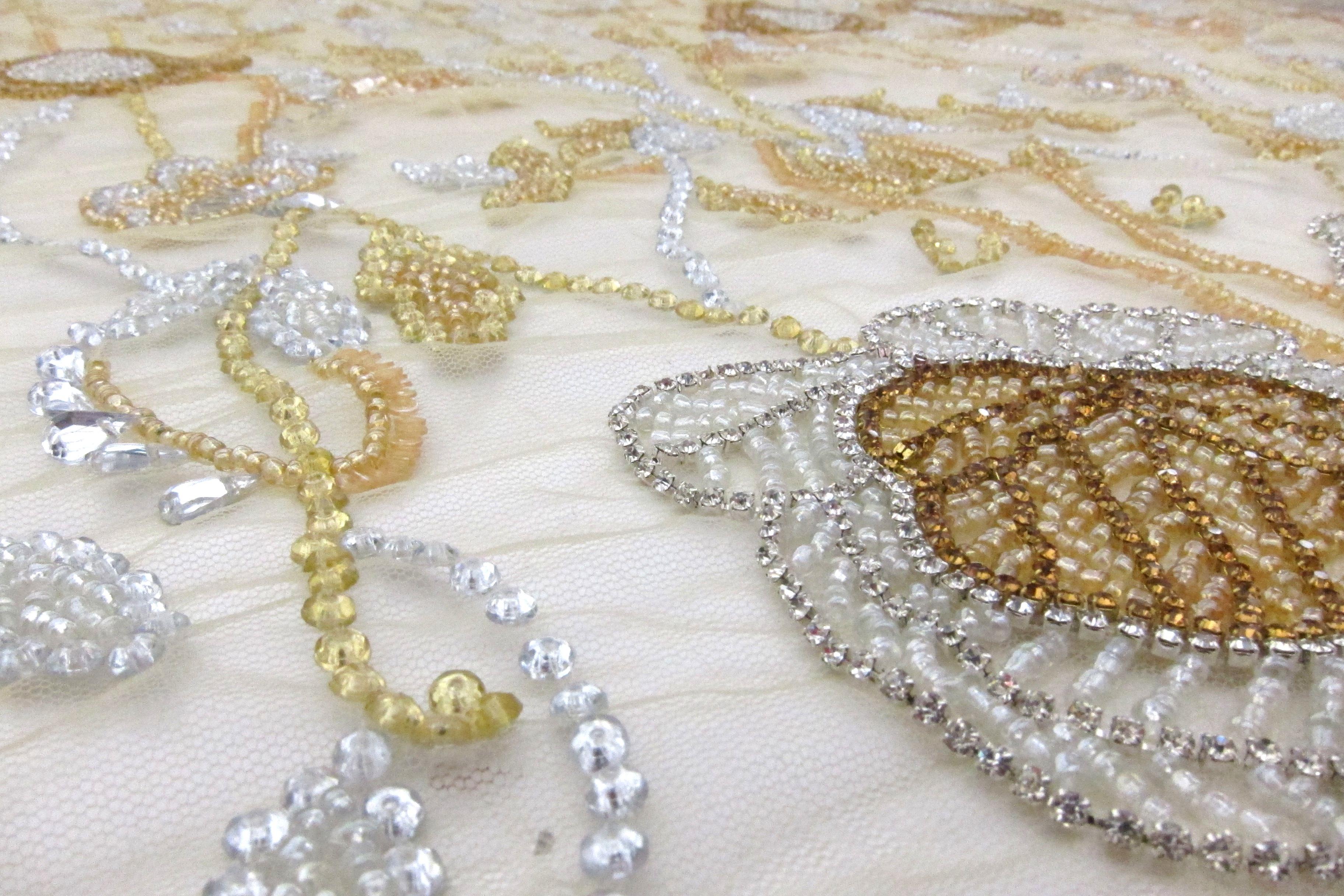 Hand Beaded Illusion with Sequins1