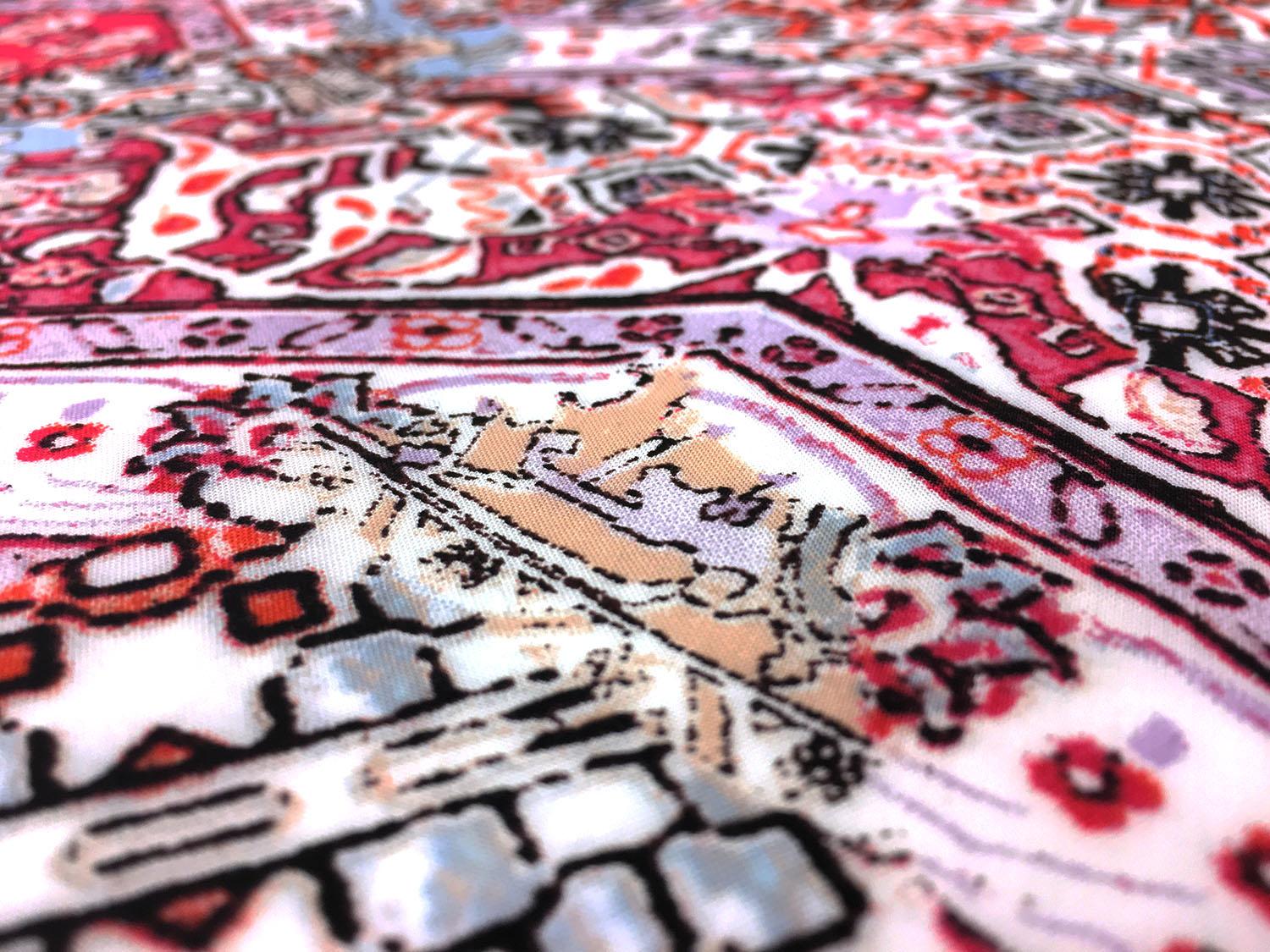 Viscose Batiste With Ornamental Patchwork Print 2