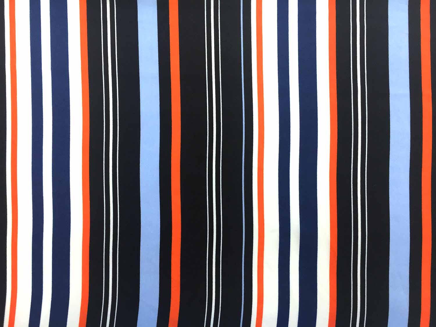 Poly Georgette Bar Code Stripe Print0