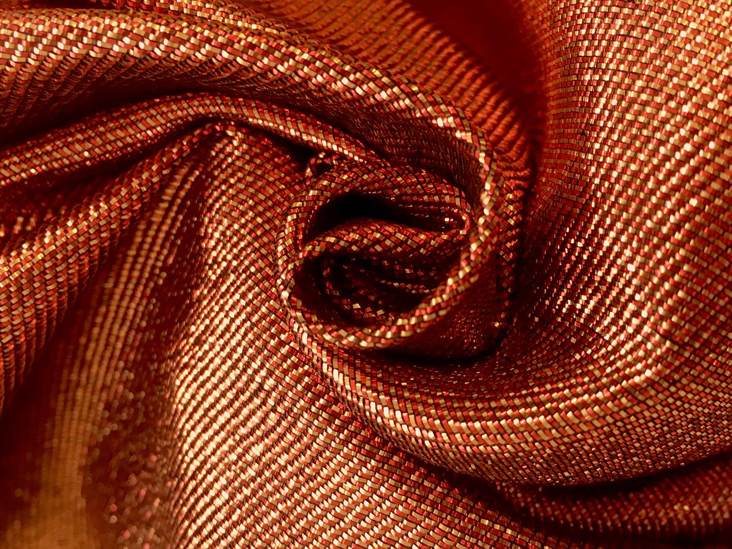 Silk and Polyester Lamé Crepe0