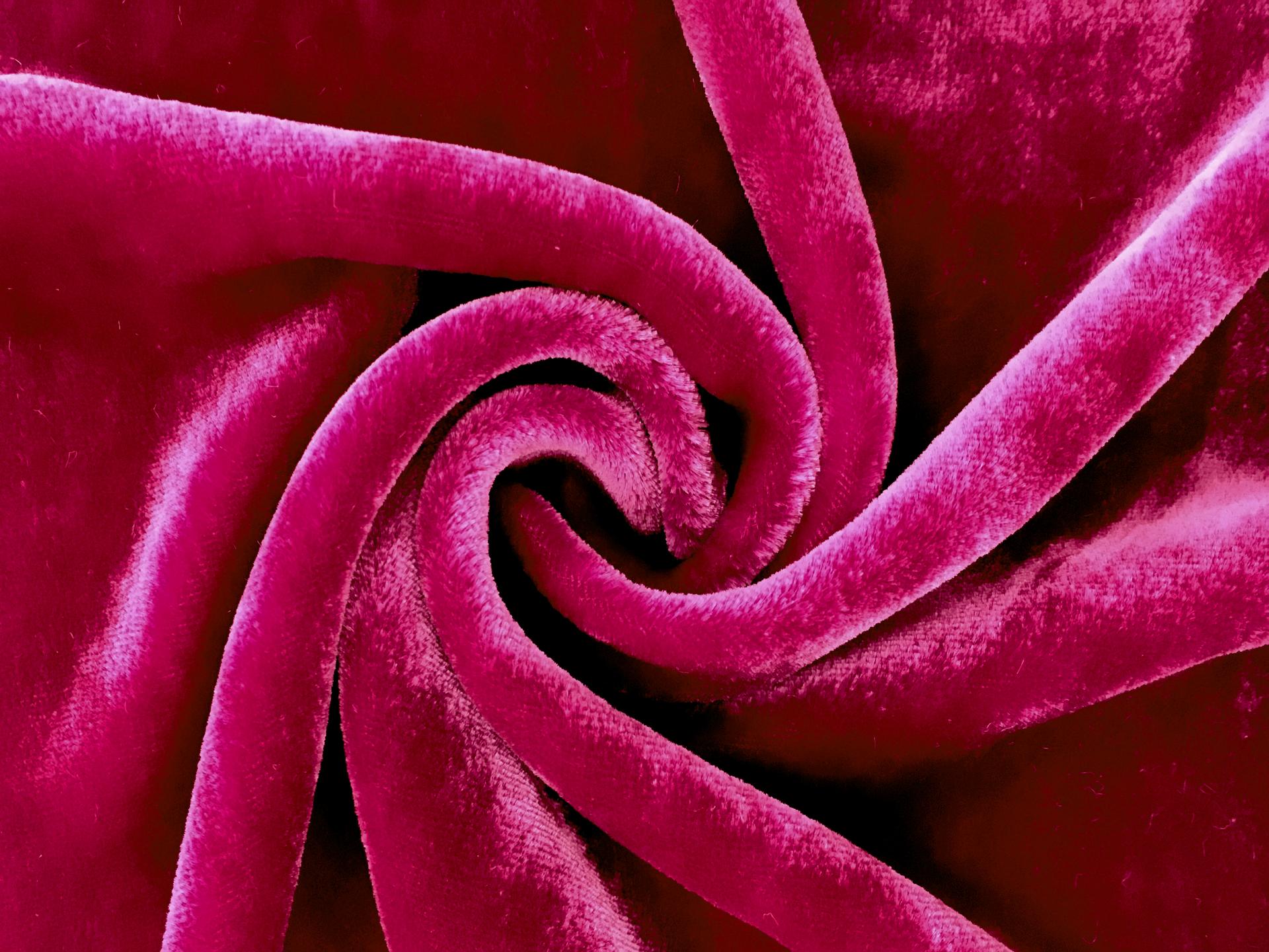 Silk and Rayon Velvet in Fuchsia0