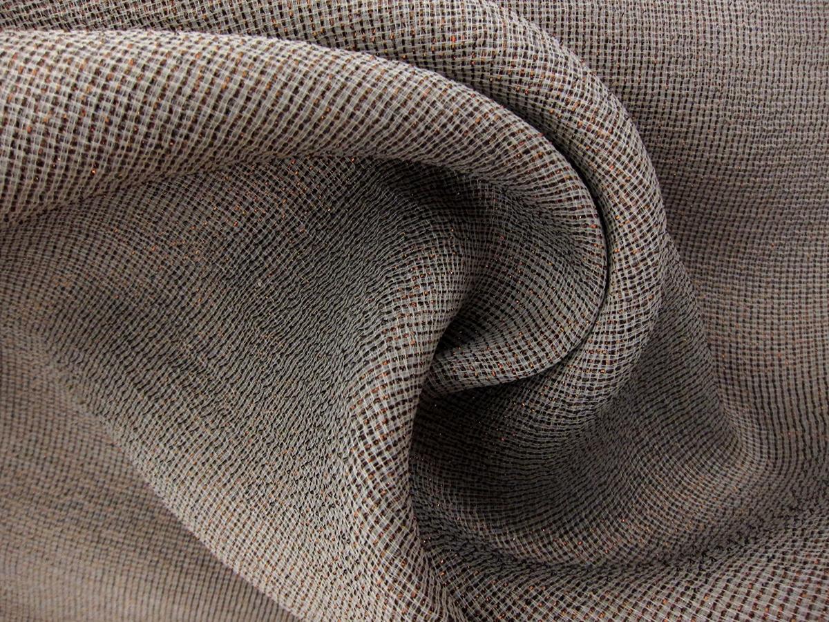 Silk Blend Metallic Marquisette0
