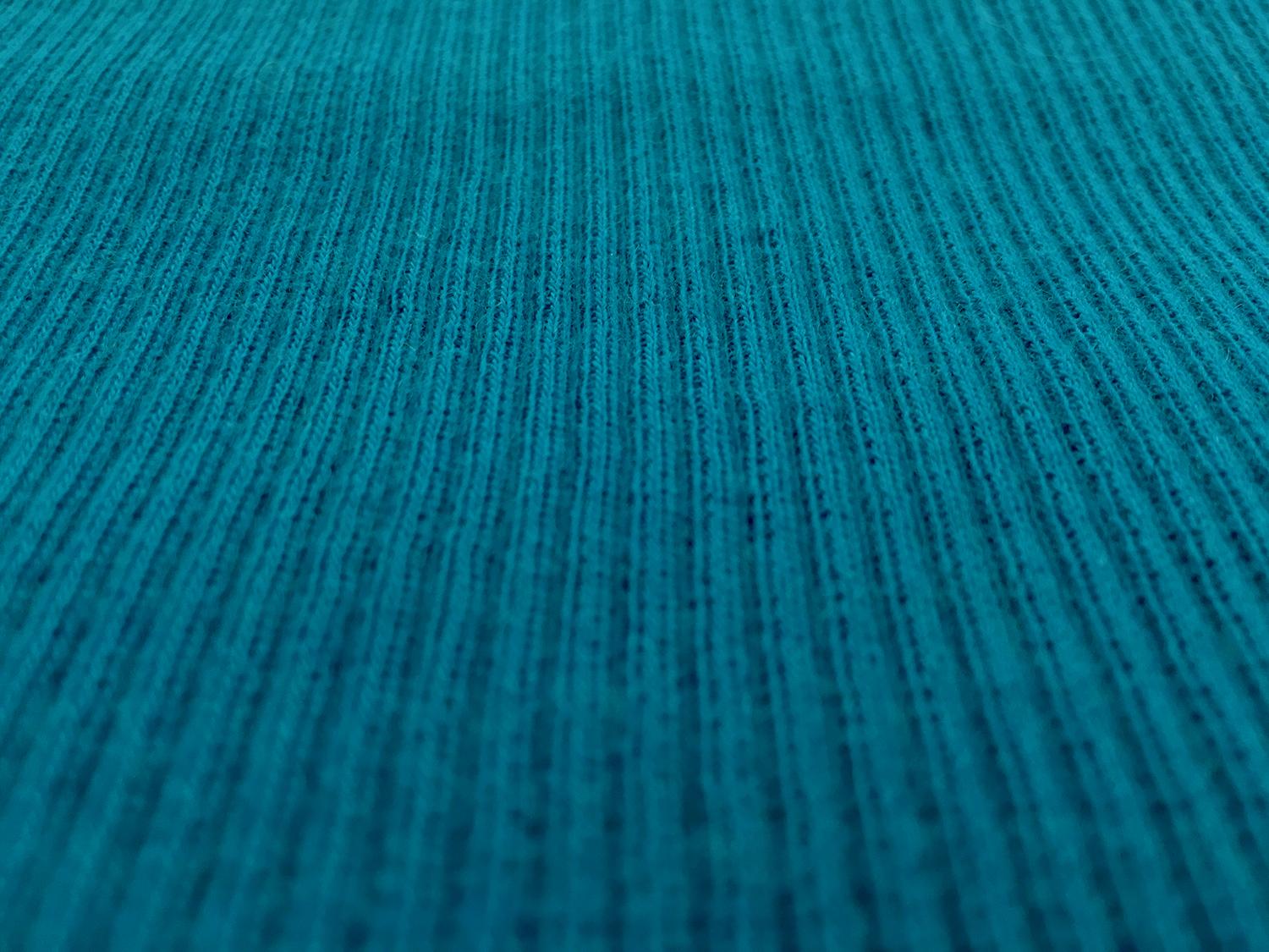 Virgin Wool Rib Knit inTurquoise0
