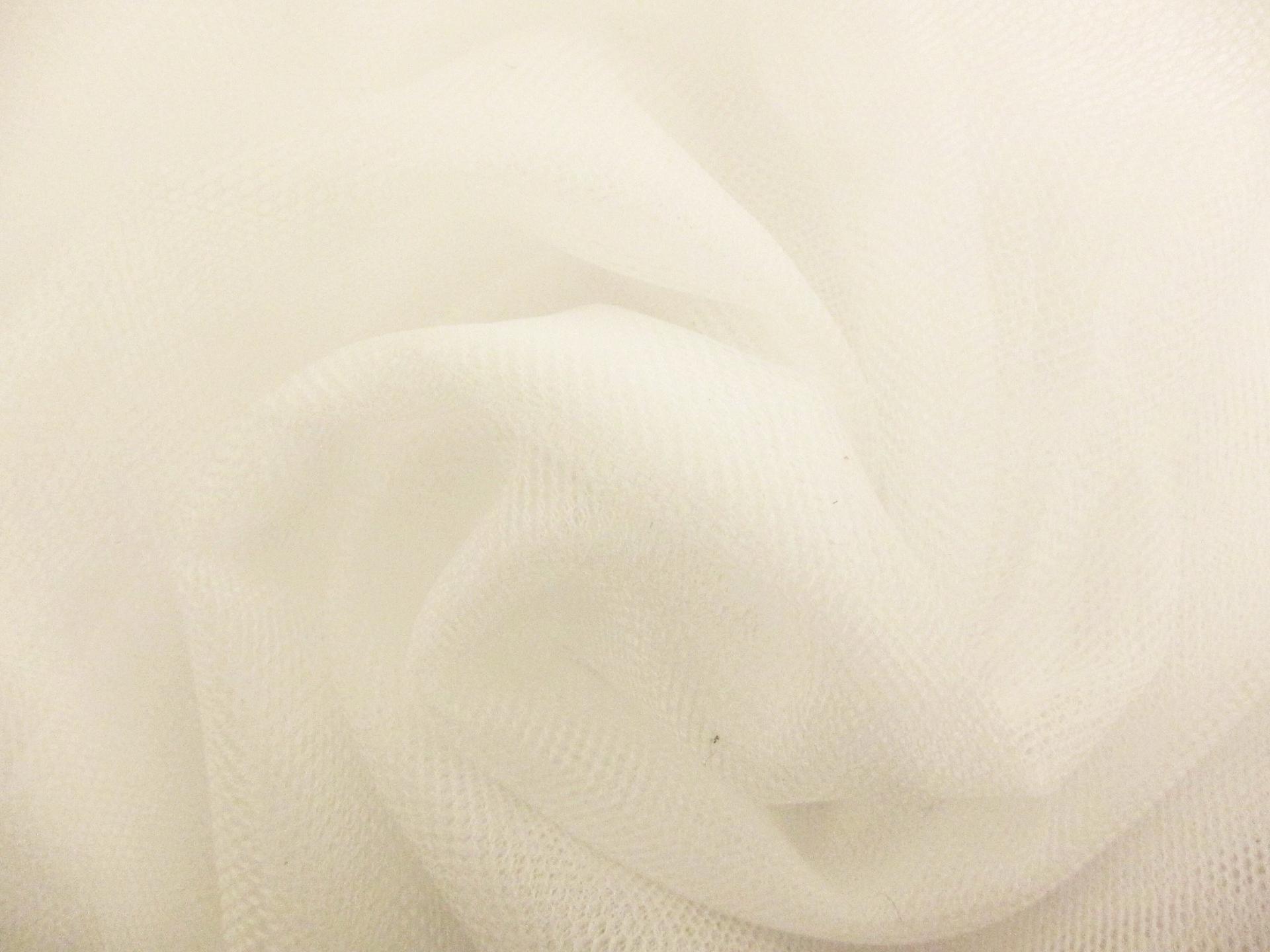 Italian Nylon Tulle in Bianco0