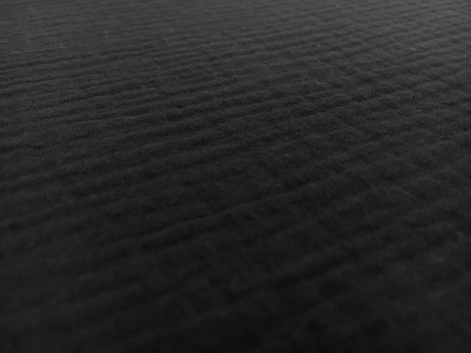 Cotton Crinkle Double Gauze in Black0