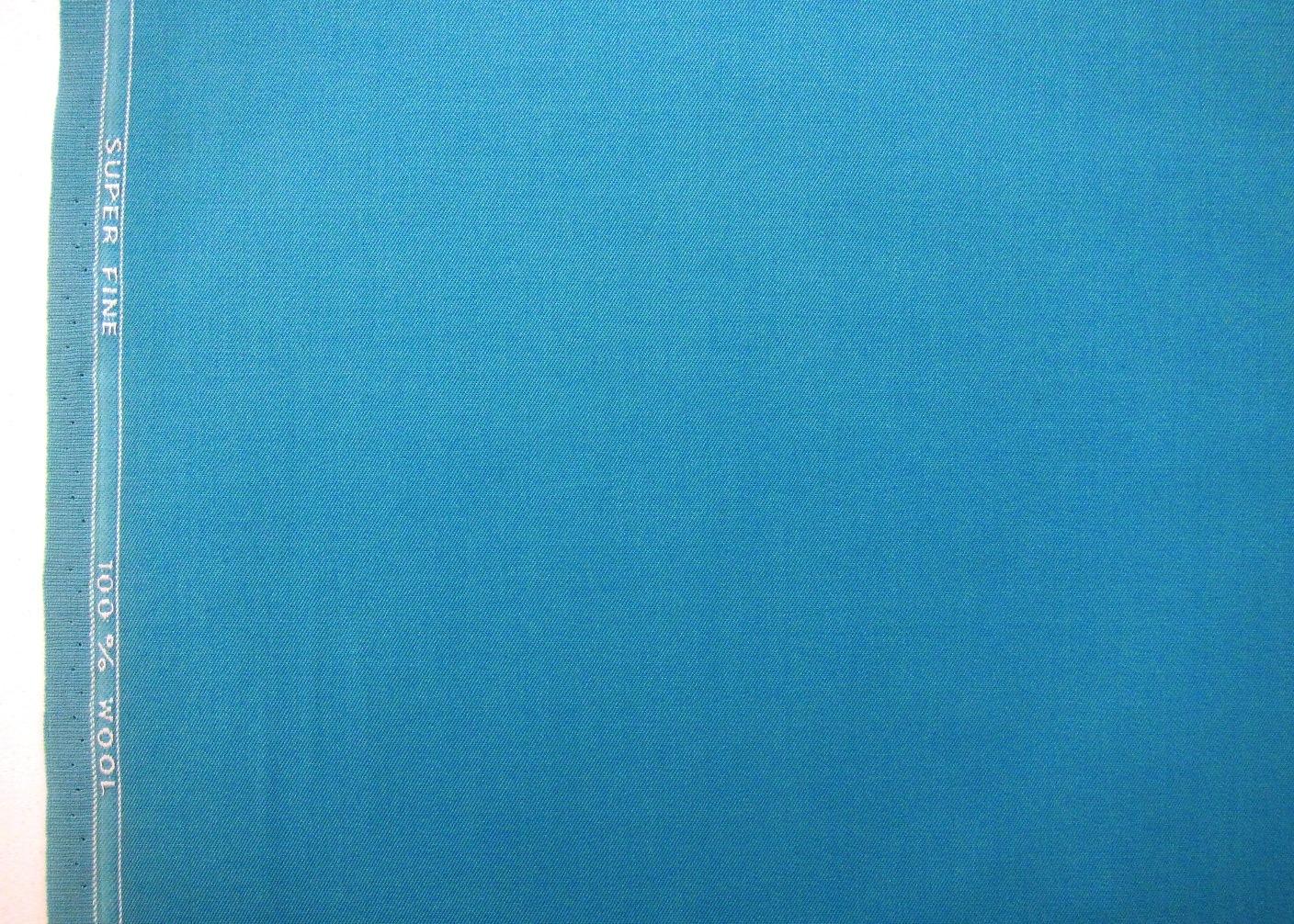 Wool Gabardine in Caribbean Turquoise0