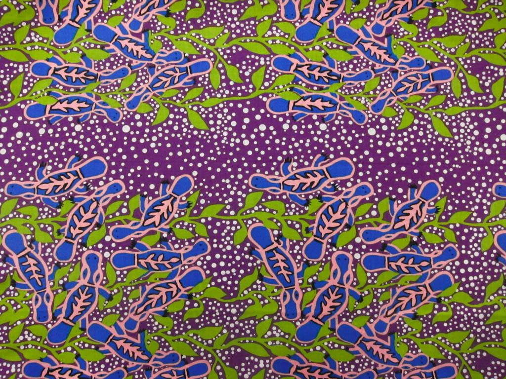 Australian Cotton Print With Aboriginal Motif0