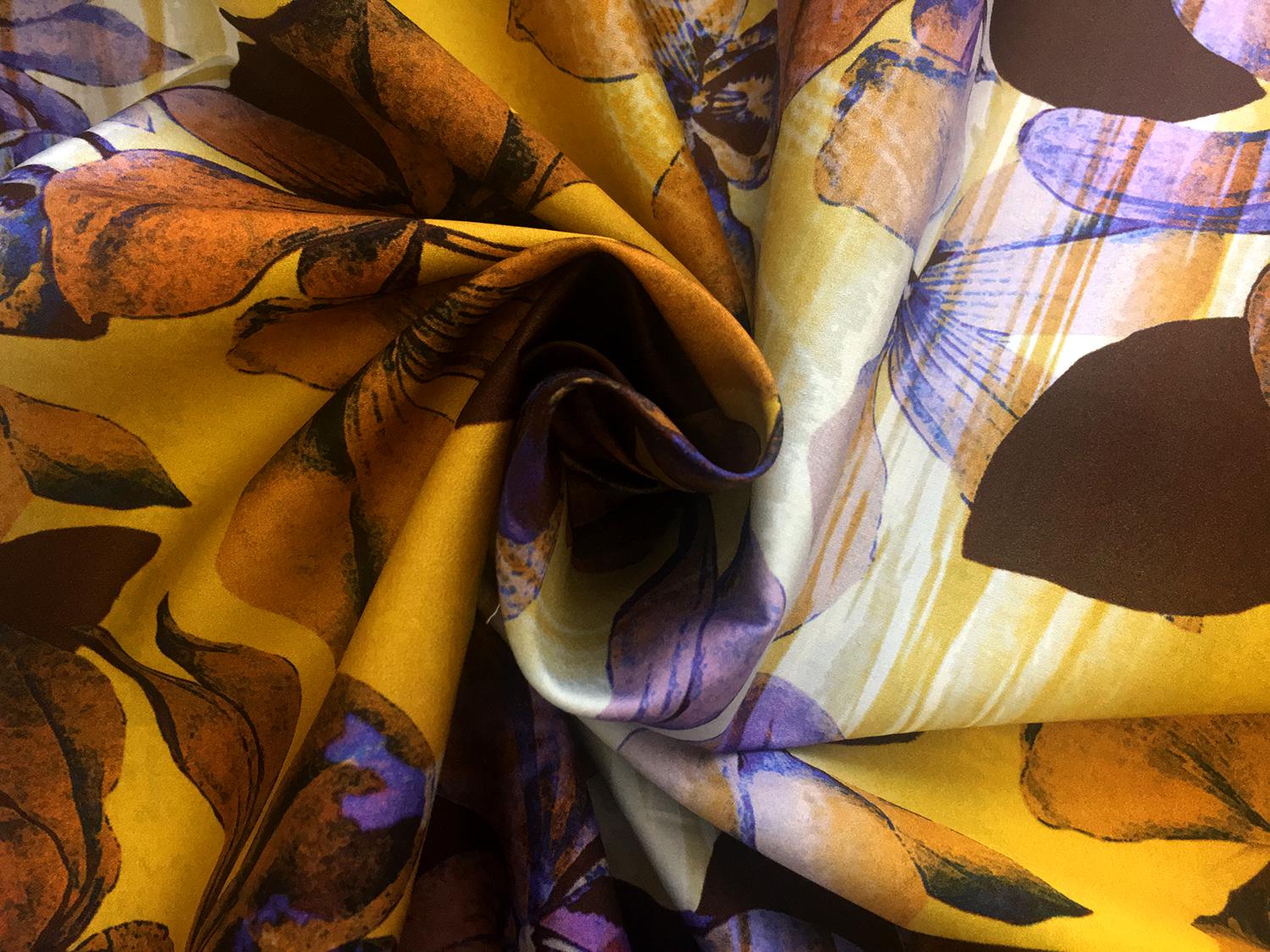 Ratti Italian Cotton Sateen Orchids Print1