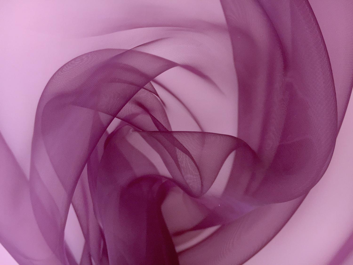 Japanese Polyester Extra Fine Organza in Plum0