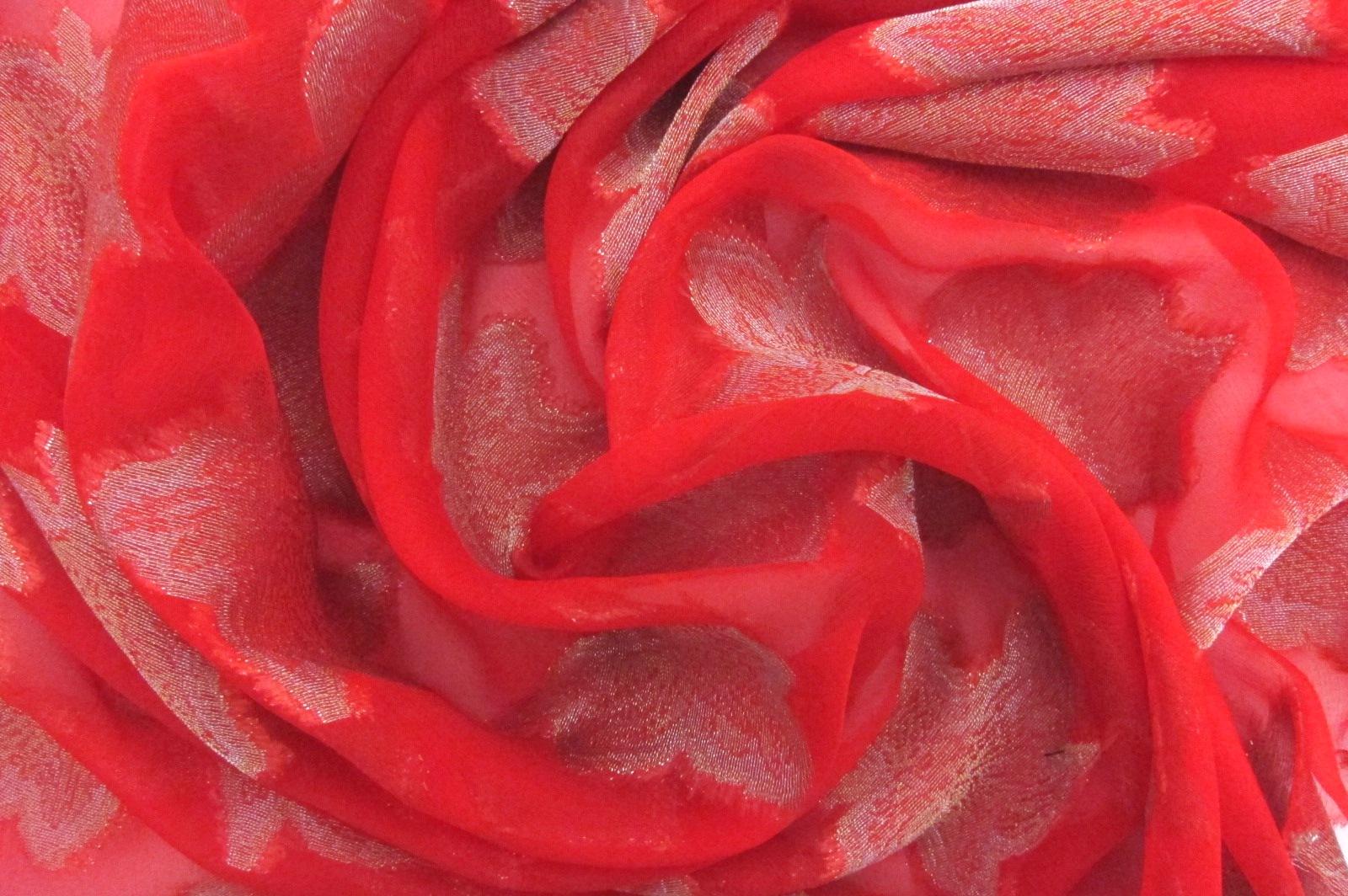 Metallic Silk Fil Coupé Chiffon3