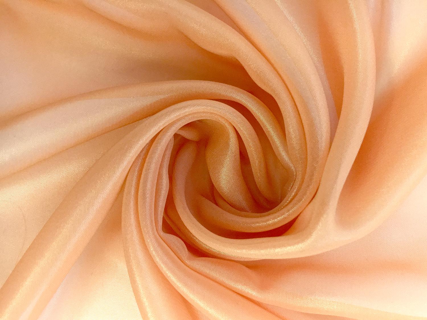 Microfiber Gold Metallic Chiffon in Melon0