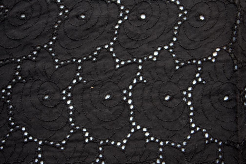 Cotton Eyelet in Black2