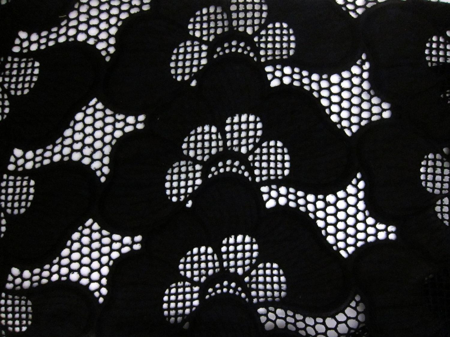 Cotton Eyelet in Black0