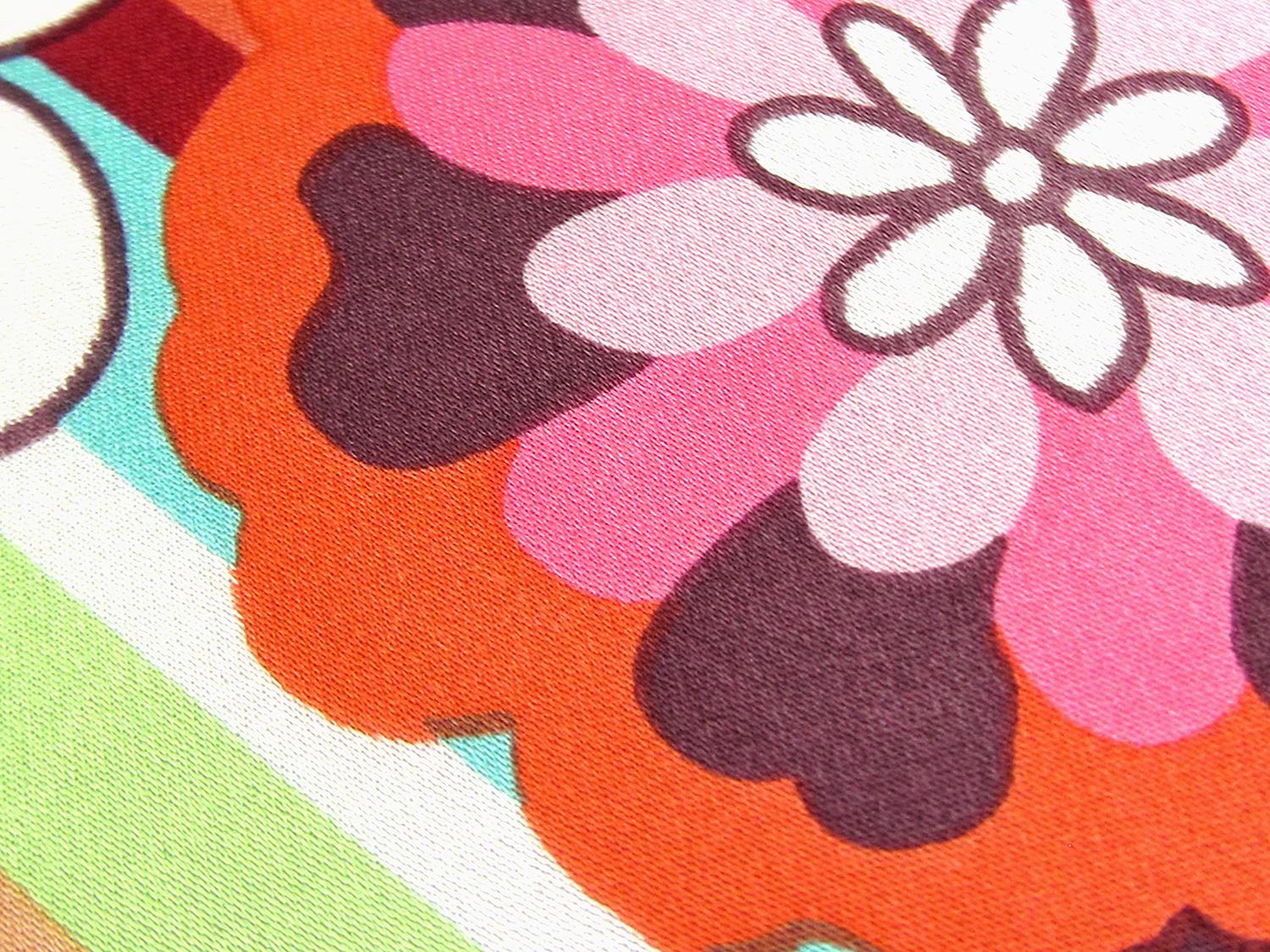 REDUCED Printed Silk Charmeuse with Mixed Stripes and Florals2