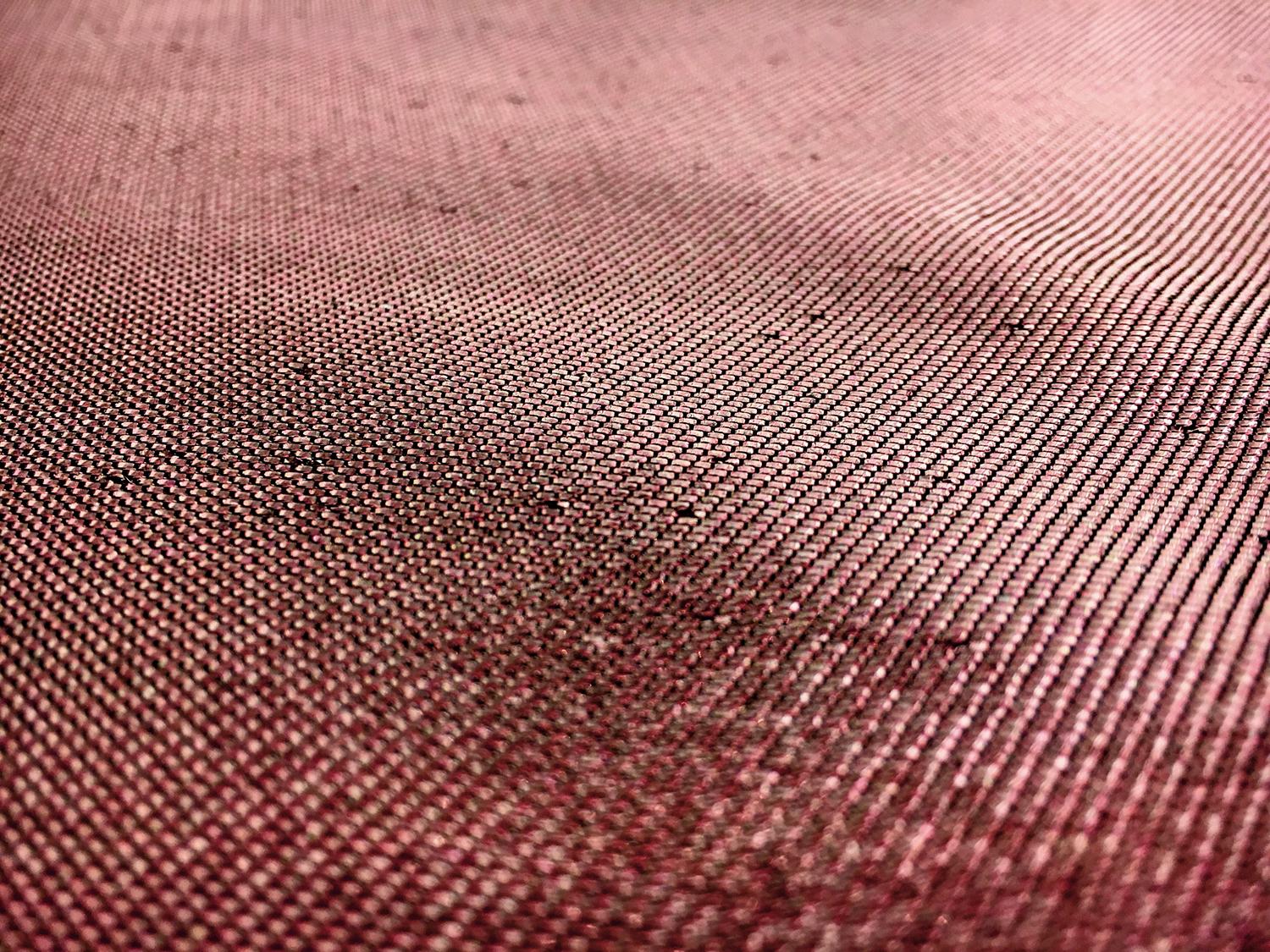 French Cotton Blend Metallic Twill in Old Rose1