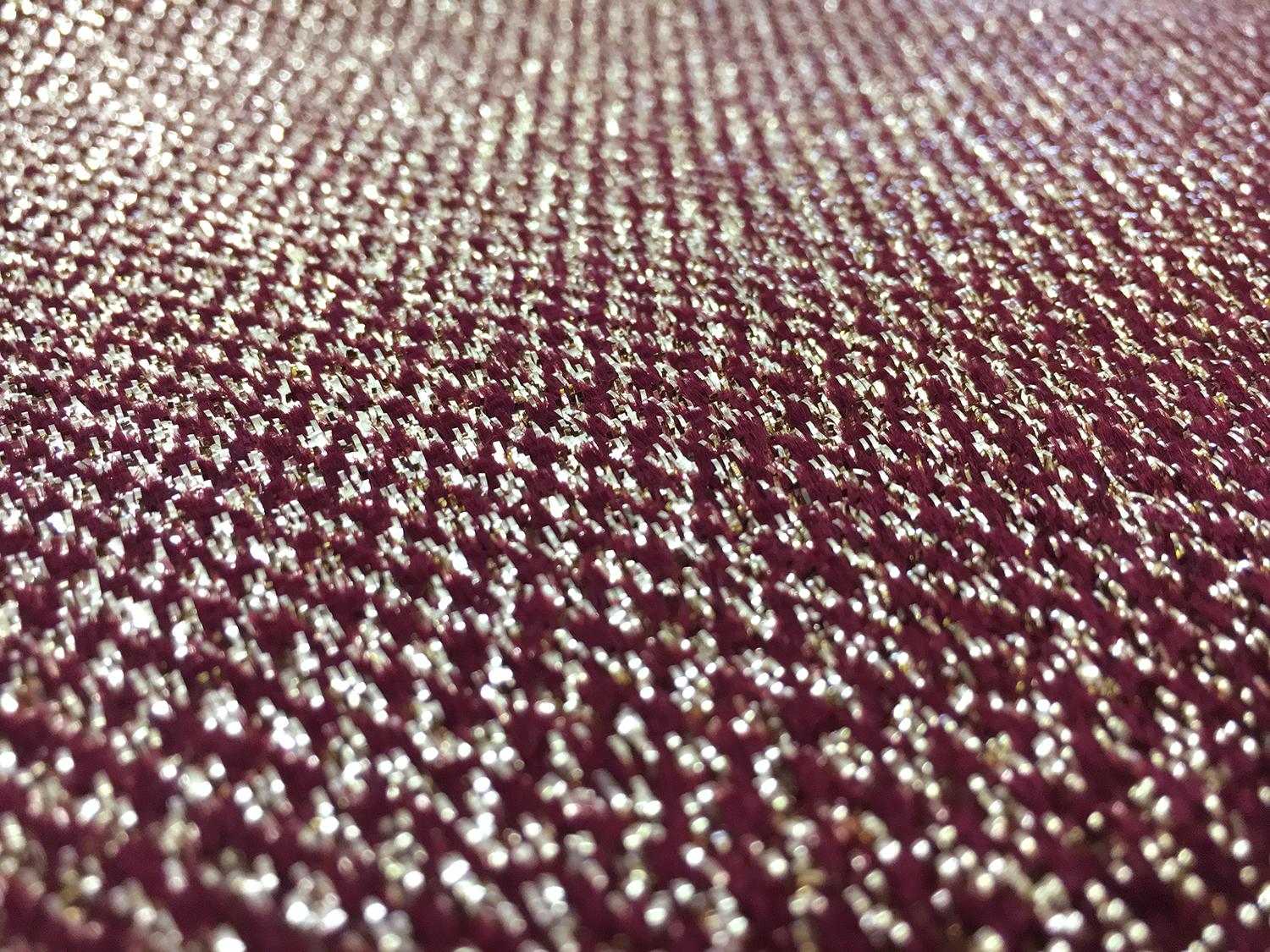 Silk Lurex Novelty Velvet in Chianti Gold2