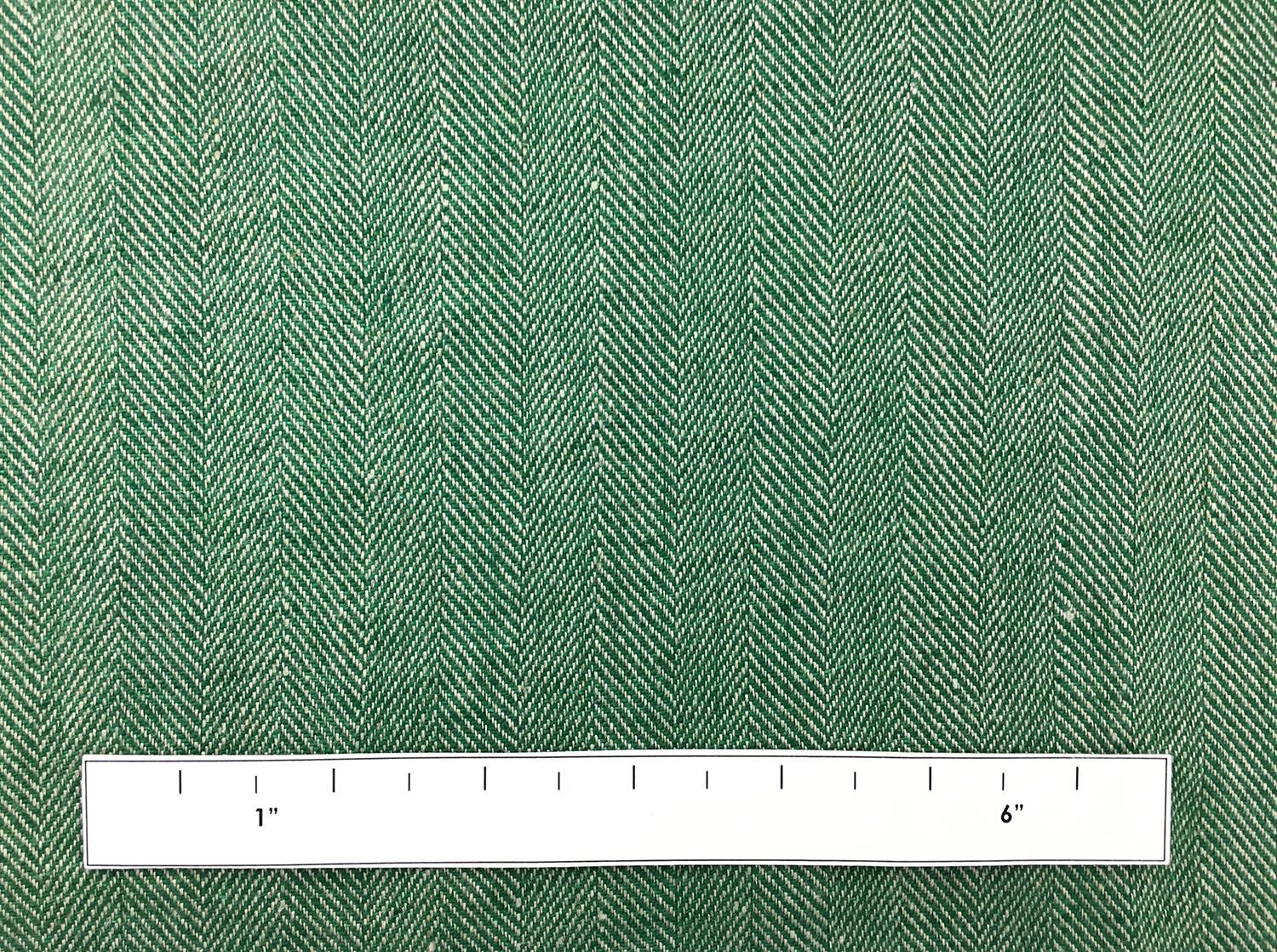 Linen Herringbone in Grass Green1
