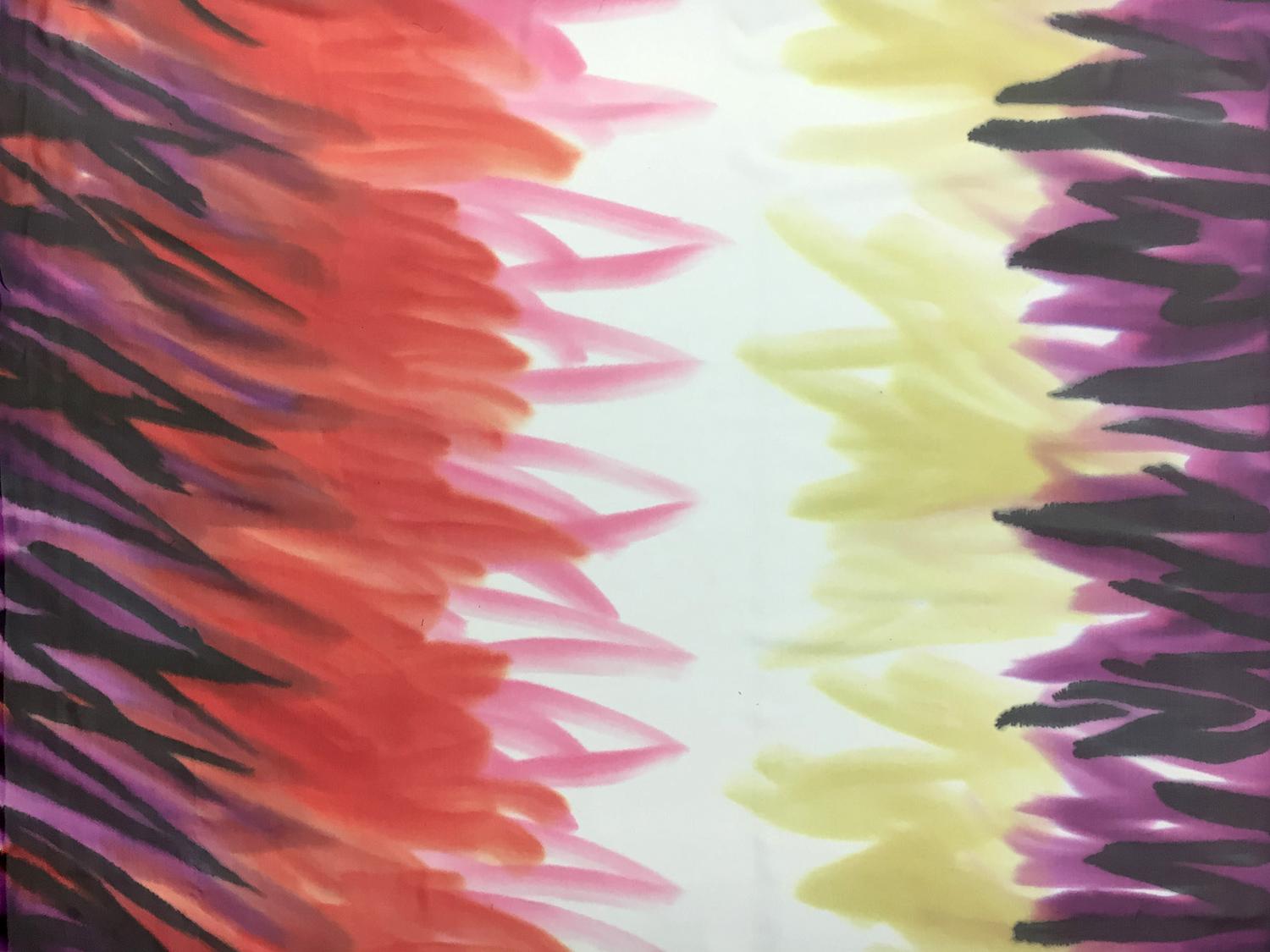 Hand Painted Silk Chiffon0