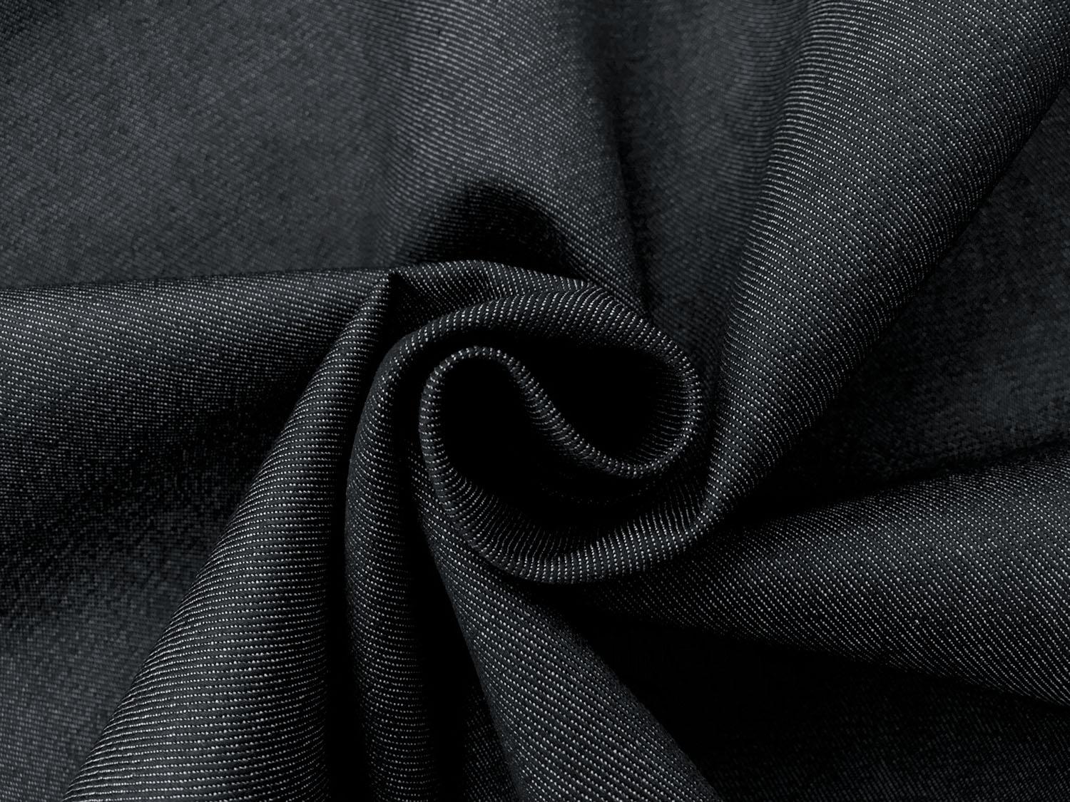 Japanese Cotton Poly Blend Denim in Navy1