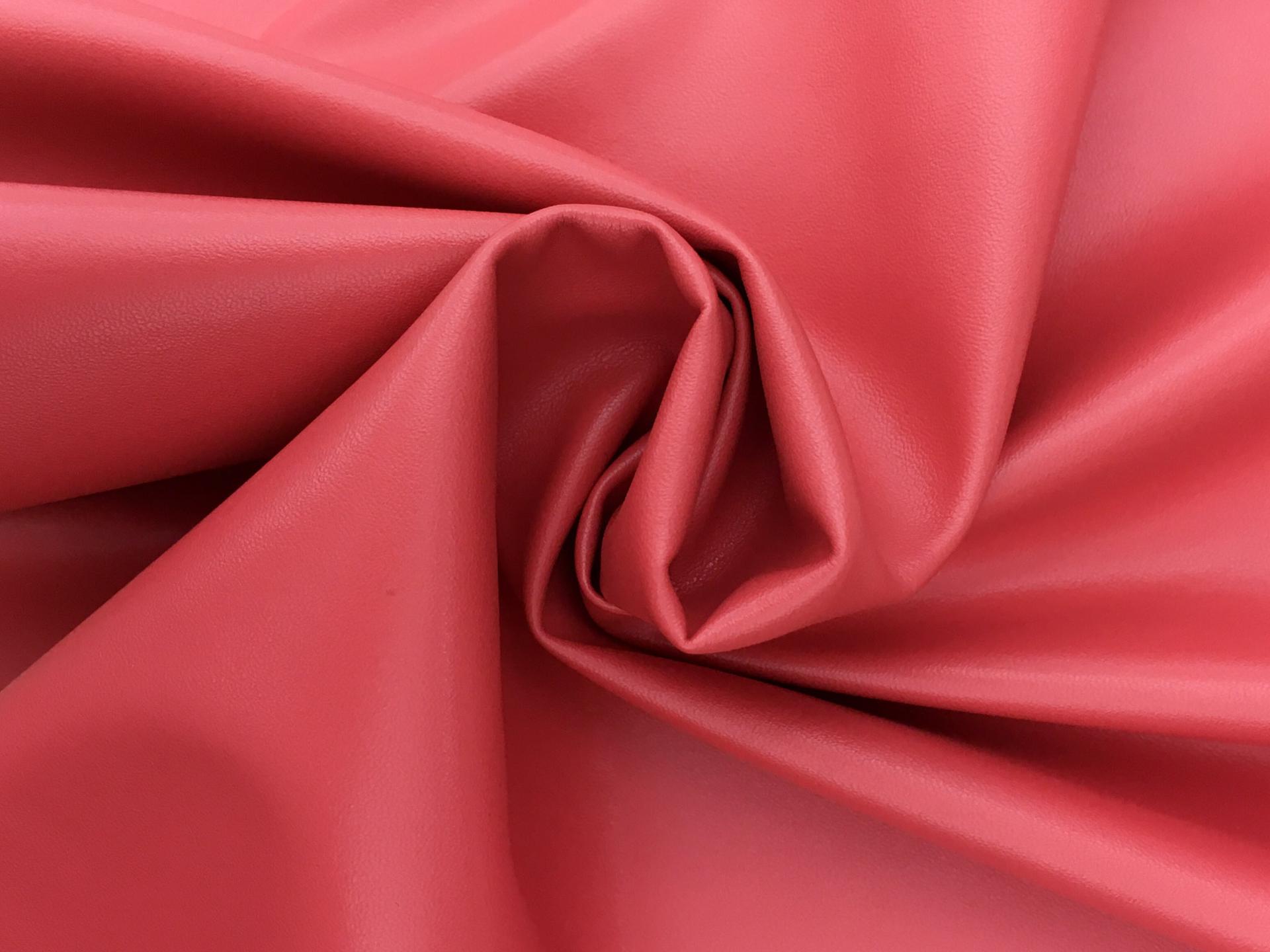 Siera Leather Stretch Faux Leather in Coral0