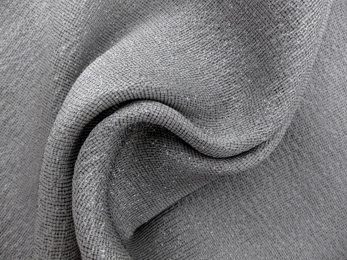 Silk Blend Metallic Marquisette0