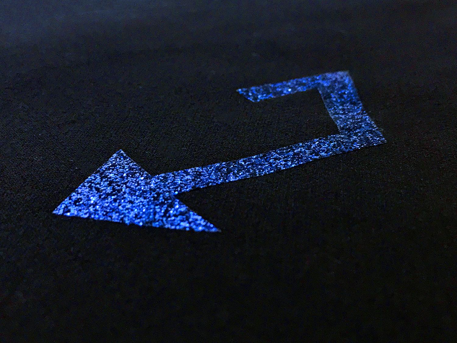 Heat Transfer Polyester Glitter Adhesive in Royal3