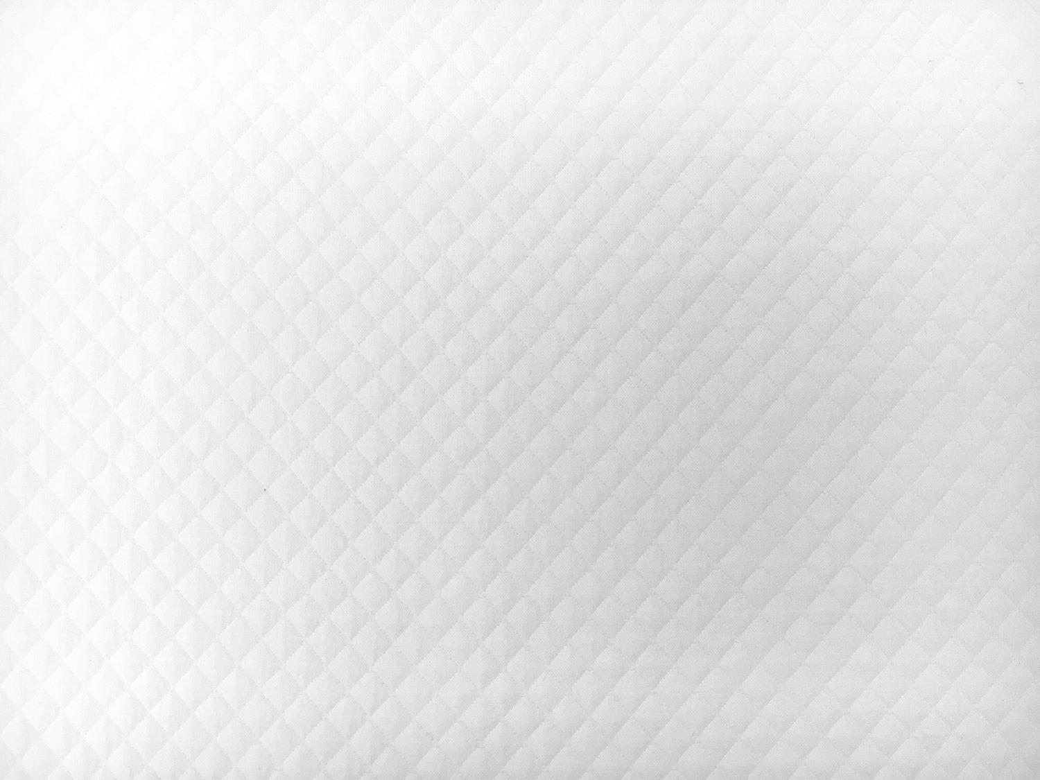 Poly Spandex Novelty Quilted Knit in White0