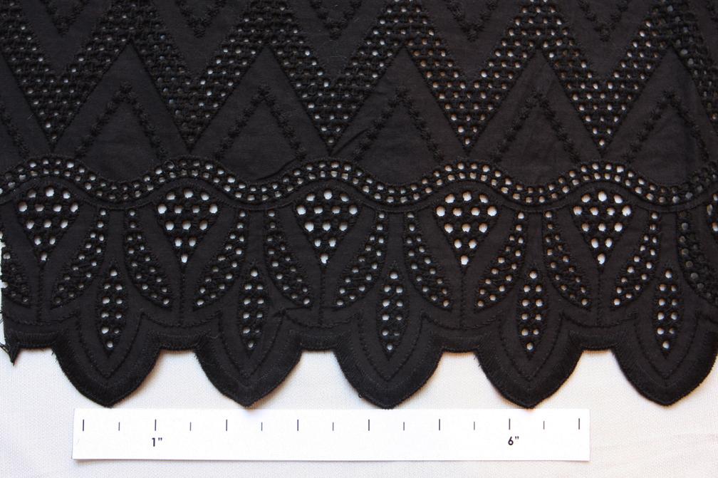 Cotton Eyelet in Black0