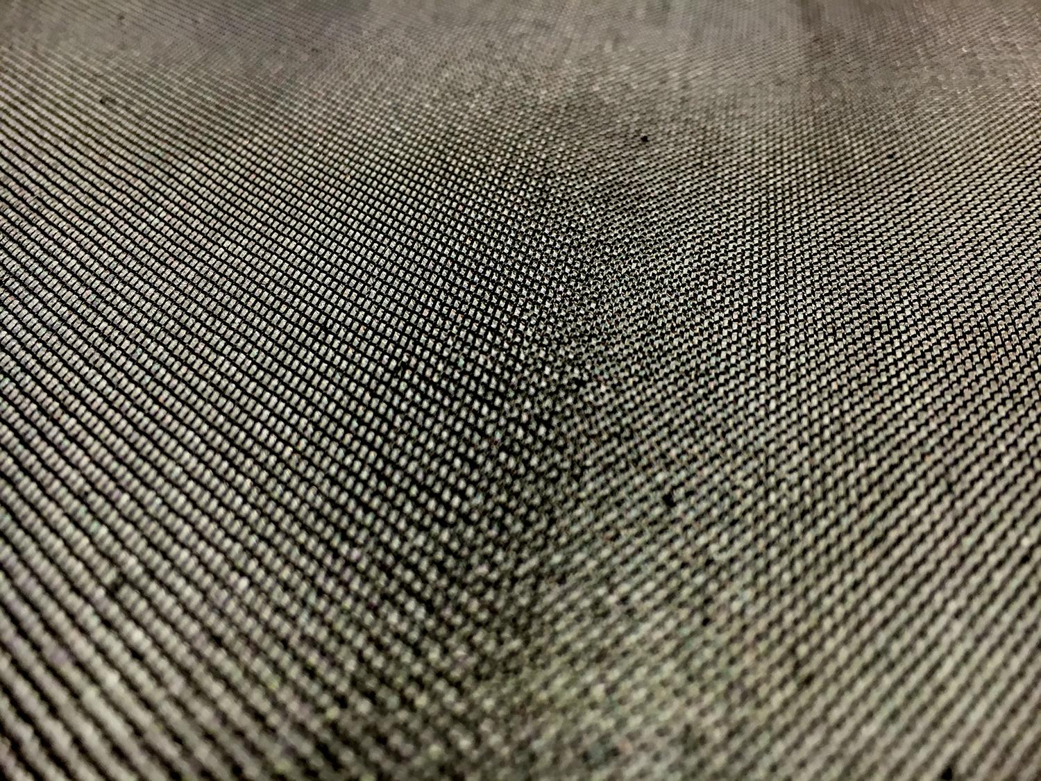French Cotton Blend Metallic Twill in Gunmetal1