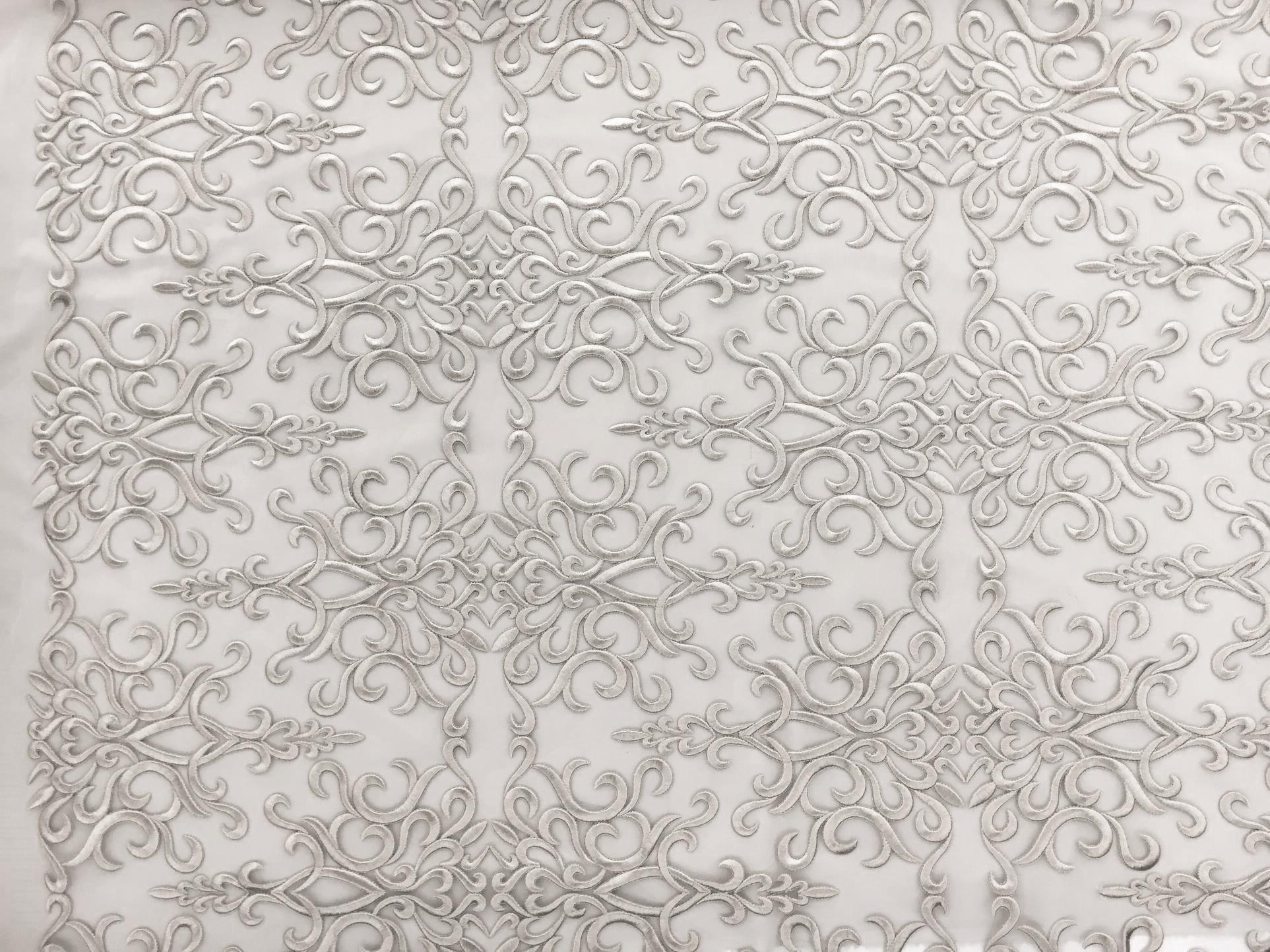 Heavily Embroidered in Silver0