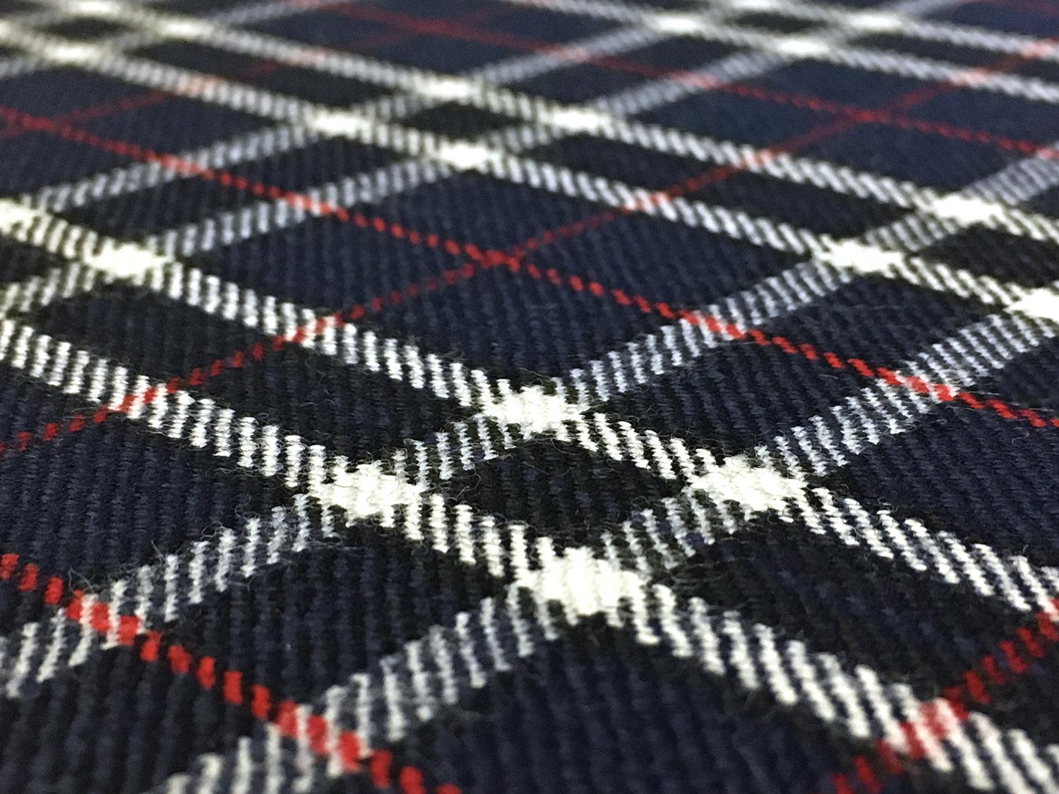 Italian Virgin Wool Tartan Plaid Suiting in Navy3