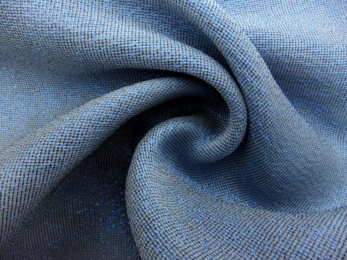 Silk Blend Metallic Marquisette0