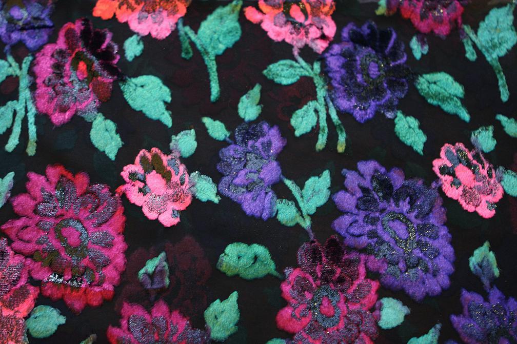 Silk Lurex Panné Burnout Velvet0