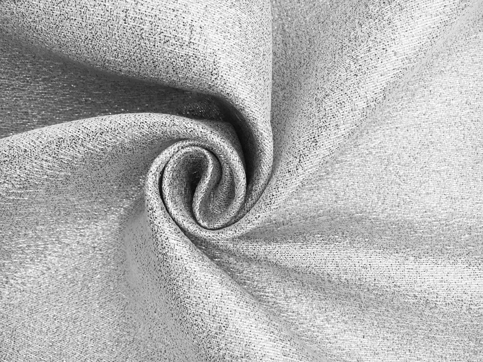 Polyester and Cotton Blend Lamé in Platinum0